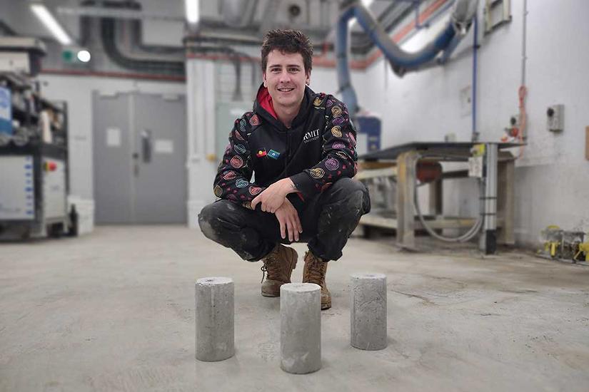 PPE repurposed into reinforced concrete