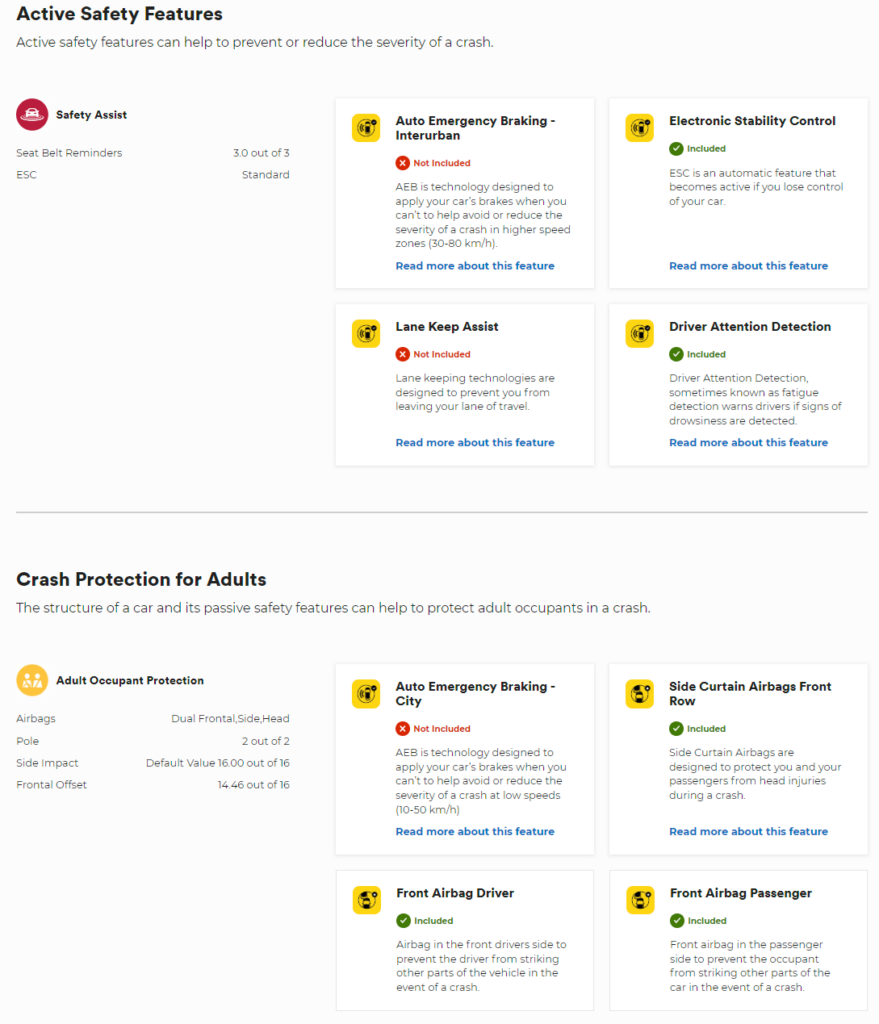 RedBook Assists Used Car Safety Ratings