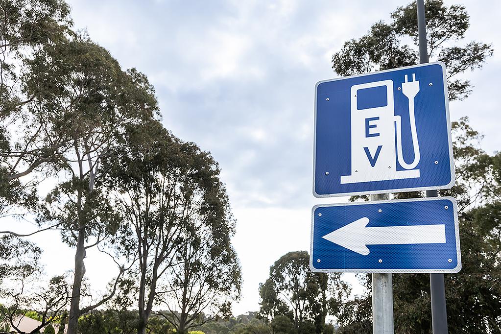 EV charging sign